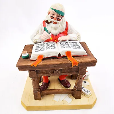 Vintage Christmas Norman Rockwell Santa Claus Checking His List Figurine 1980 • $44.99