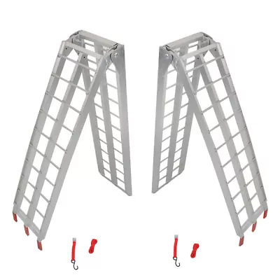 For Motorcycle ATV 1500lbs Capacity 7.5' 2x Aluminum Folding Loading Ramps Kit • $137.41