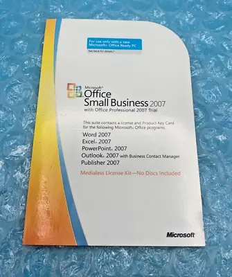 Microsoft Office Small Business 2007 Medialess License Kit Word Excel PowerPoint • £12