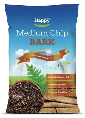 Garden Landscape Bark Chipping Bark Mulch 50 Litres Bag FAST FREE DELIVERY 🚚💨 • £14.99