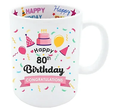 80th Birthday Gift Coffee Mug Present Idea For Her Woman Novelty Funny Keepsake • £11.95