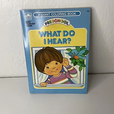 Vintage Golden Preschool What Do I Hear Giant Coloring Book 1989 Unused 3304 • $8.87