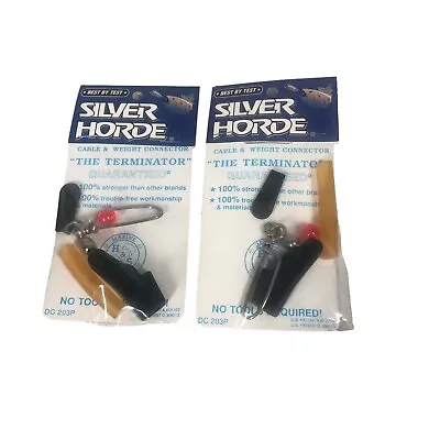 Silver Horde Coho Killer Fishing Lure Spoon Sam's Terminator Cable Snap Two Lot • $24.99