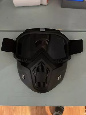 Detachable Goggles Face Mask Modular Motorcycle Shield Helmet Riding Eyewear 033 • $12.99