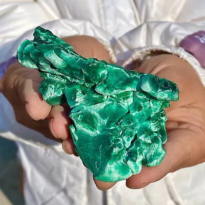 208G Natural Malachite Slices Quartz Crystal Mineral Specimens Reiki Healing • $7.16