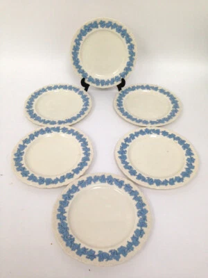 £10.50 • Buy Bundle X 6 Wedgwood 9  Plates Embossed Cream White Queens Ware #174 