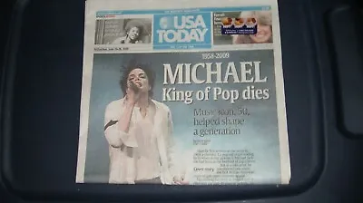 14 Years & Counting: Michael Jackson Death USA Today Newspaper June 26-28 2009  • $19.99