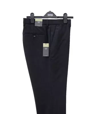 Gents Trousers Stretch Slim Fit Charcoal Size Waist34 Leg29 Marks And Spencer • £17.99