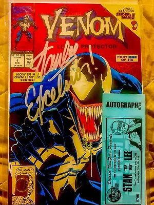Marvel Venom Lethal Protector #1 Red Foil Signed By Stan Lee MCU 9.8 Condition • $208.50