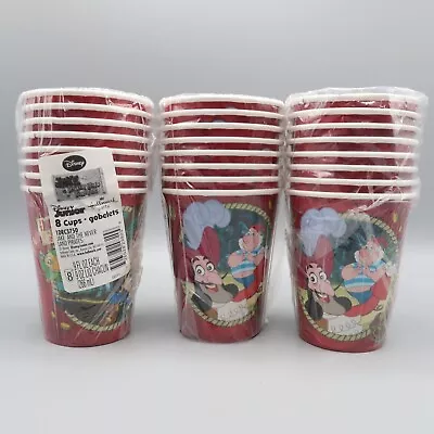 JAKE And The NEVER LAND PIRATES 9oz PAPER CUPS (8) Birthday Party Supplies Lot 3 • £8.68