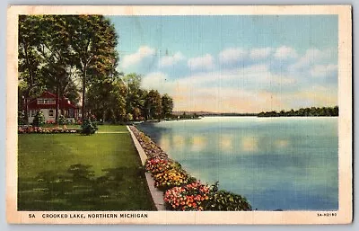 Northern Michigan MI - Crooked Lake - Vintage Postcard - Posted 1936 • $4.44