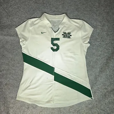Marshall Thundering Herd Womens Jersey Large Nike White Green Volleyball NCAA • $22.48