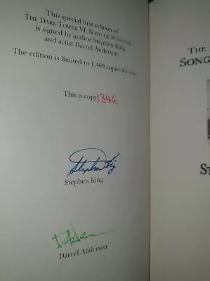 £768.33 • Buy Stephen King - The Dark Tower - Song Of Susannah Signed And Limited