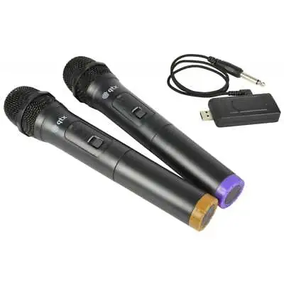 QTX U-MIC USB Dual Handheld UHF Wireless Mic System (CH70) • £32