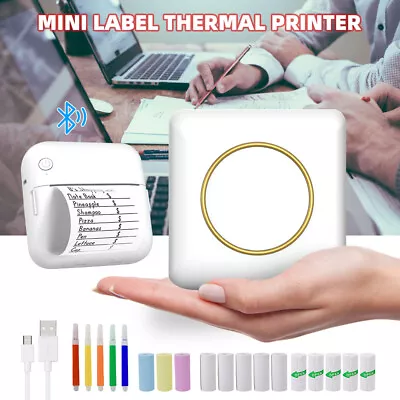 Mobile Mini Pocket Thermal Printer Bluetooth Wireless Phone Printing Photo Label • $24.98