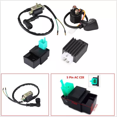 Regulator Rectifier Relay Ignition Coil CDI Set For ATV Quad 50cc 70 90cc 110cc • $27.19