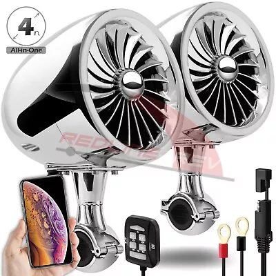 Refurbished 300W Waterproof Bluetooth Audio Motorcycle Stereo 2 Speakers System • $42.99