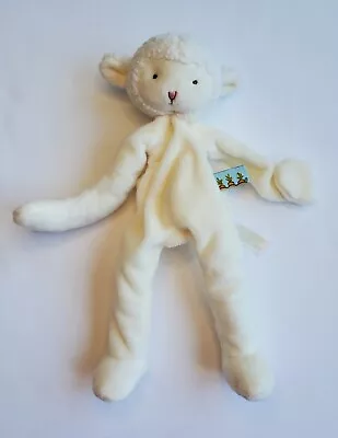 Bunnies By The Bay White Lamb Plush Pacifier Holder Stuffed Rattle Baby Lovey  • $15.99