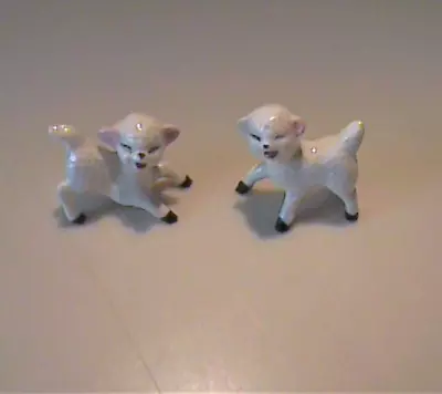 Two Vintage Miniature Bone China White Lamb - Japan • $15.50