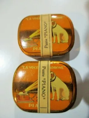 11764- 2 New Tins Of La Voce Del Padrone No. 14 Victrola Needles Punte Piano HMV • $41