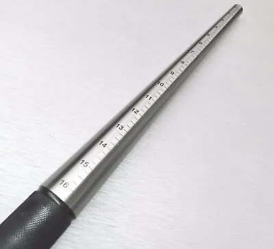 1-16 Steel Ring Mandrel Graduated Marked Sizer Metal Jewelry Sizing Tool Stick • $17.78