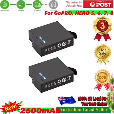 2x FOR GoPro 2600mAh Battery Pack AHDBT-501 For Go Pro Hero 5 Black Hero 5 6 7 • $29.60