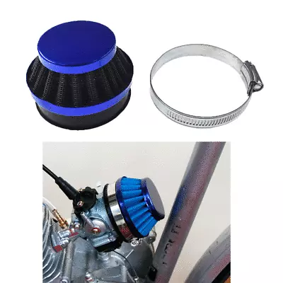 Blue 60MM Carburetor Air Filter Fit 49cc 60cc 80cc 2 Stroke Motorized Bicycle • $6.99