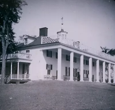 George Washington's Old Home Mount Vernon Virginia Magic Lantern Glass Slide • $6.95