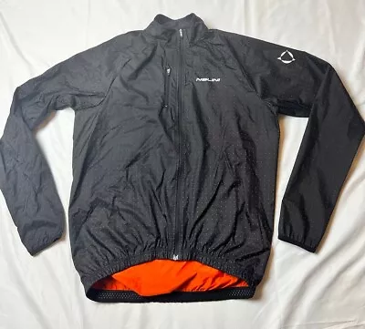 Nalini Cycling Full Zip Rain Jacket Windproof Black Dots Men's 2XL XXL NICE • $44.99