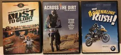 3 DVDs-Dust To Glory/Across The Dirt/Your Adrenaline Rush! Mx Motorcross Ahrma • $10