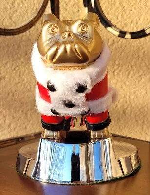 Vintage MACK Trucks Hood Ornament Emblem W/Base Bulldog Chrome & Gold Christmas • $395