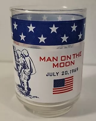 Vintage APOLLO 11 Man On The Moon July 20 1969 Collectible Drinking Glass NASA • $3.99