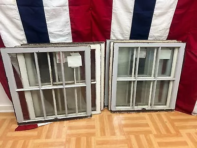 Vintage Wood Window Lot Set Sash 6 Pane GLASS Picture Frame Chic Antique Salvage • $149.99