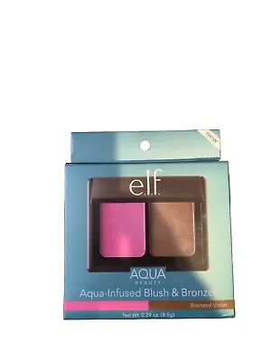 ELF FACE MAKE UP AQUA BEAUTY BLUSH & BRONZER BRONZED VIOLET HYDRATE Aloe Infused • $10