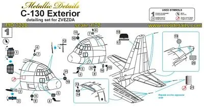 1/72 Metallic Details MD 7220 C-130 Exterior For Zvezda Kit • $10