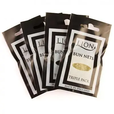 30 Lion Bun Hair Nets (10 Packets Of 3) Dance Ballet Equestrian Sleek Cover • £6.95