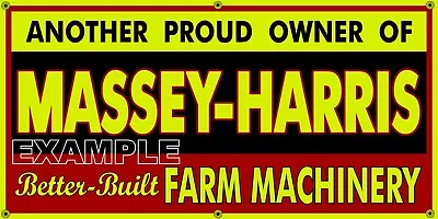 Massey Harris Farm Tractor Equipment Owner Vintage Old School Sign Remake Banner • $52.75