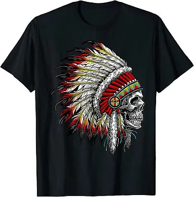 New Limited Native American Indian Chief Skull Motorcycle T-Shirt Free Shipping • $22.55