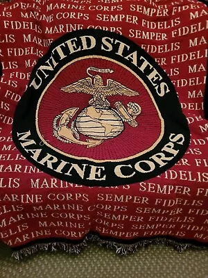 Marine Corp Throw/Blanket + Pillow Bundle • $30