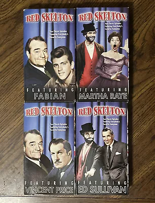 Lot Of 4 The Red Skeleton Show VHS Fabian Martha Raye Vincent Price Ed Sullivan • $6