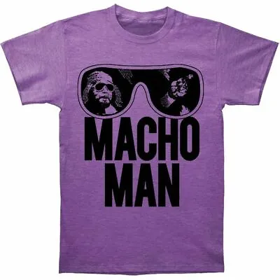 Adult WWE World Wrestling Entertainment Old School Macho Man Purple T-shirt Tee • $22.95