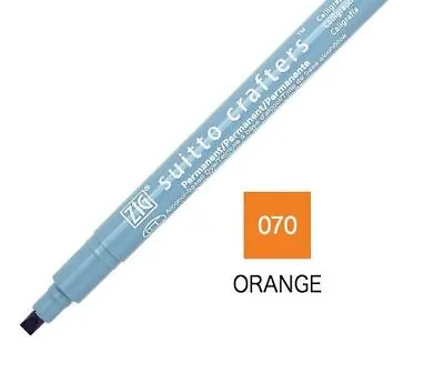 ZIG Suitto Crafters Marker Pen Calligraphy 3.5mm Tip - Orange • £3.50