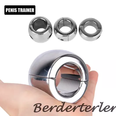 Male Scrotum Pendant Ball Trainer Restraint Lock Ring Testis Weight Stretchers • $34.82