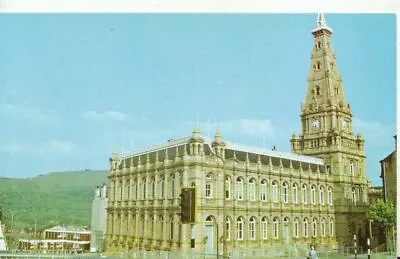 Yorkshire Postcard - The Town Hall - Halifax - Ref TZ7567 • £2.20