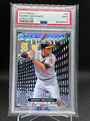 Manny Machado 2013 Topps Finest RC XFRACTOR - PSA 9 Mint - Rookie Card #80 • $49.99