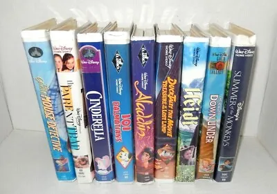9 Disney VHS VCR Tapes - Black Diamond Gold Collection Masterpiece Home Video • $23