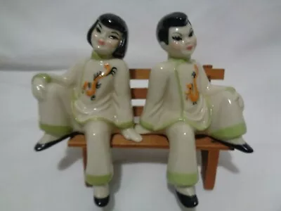 1940s Original CAS Ceramic Arts Studio Farm Asian Kid Shelf Sitters Figurines • $45