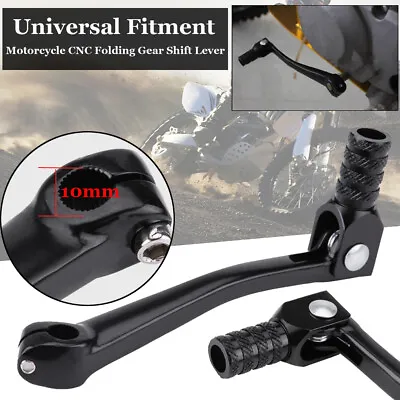 $11.50 • Buy 1Pc Aluminum Alloy Black Foldable Gear Shifter Lever Parts For Motorcycle Bike