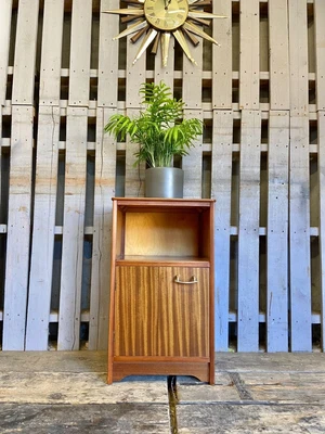 £44 • Buy Avalon Teak Mahogany Bedside Cabinet Drawers Table Vintage Retro Mid Century