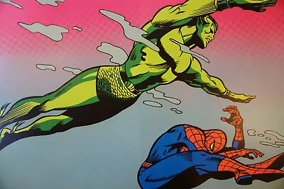 Marvel Black Light Comic Poster SPIDER-MAN NAMOR 1971 REPRINT • $33